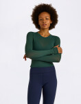 Organic Basics Active Mesh Long Sleeve Tee Deep Forest M