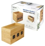 LogiLink Krabica na organizáciu káblov bambusová / Krabica na organizáciu káblov / 255 x 140 x 165 mm (KAB0076)