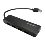 LC-Power čierna / USB hub / 4X USB-A / 1x USB-C / nabíjacie funkcie (LC-HUB-U3-4-V2)
