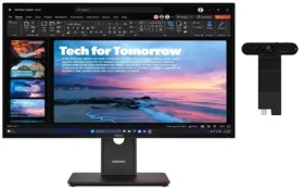27" Lenovo ThinkVision T27QD-40 MC60 čierna / IPS / 2560×1440 / 4ms / 1500:1 / 350cd-m2 / HDMI + DP / VESA / Pivot (64AAZAT2EU)