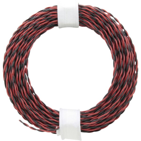 Donau Elektronik 210-10 opletenie / lanko 2 x 0.04 mm² + 2 x 0.04 mm² červená/čierna 10 m; 210-10
