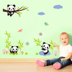 Veselá Stena Samolepka Hravá panda