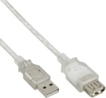 InLine USB-A - USB-A 0,5 m číra / Kábel / USB 2.0 / 480 Mbit/s (34650)