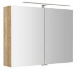 SAPHO - RIWA galérka s LED osvetlením, 81x70x17cm, dub alabama RIW080-0022