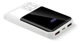 Powerbanka 10 000 mAh biela / Powerbanka / 2x USB-A + 1x USB-C / 22,5 W QC4.0 / LED displej (EB-10Q)