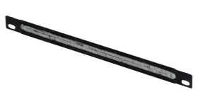 Lanview RA10115BL čierna / Kefový panel na káble / 1/2U / 10" / 254x12x22 mm (RA10115BL)