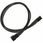 Nanoxia NX3PV3E predlžovací kábel 3-pin Molex 30cm čierna / 9-1-017 / Single Sleeve (NX3PV3E)