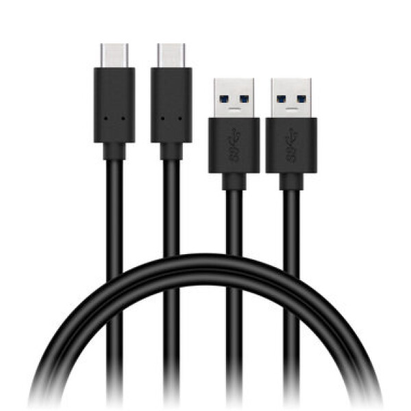 CONNECT IT Wirez USB-C (Type C) - USB 1m čierna / 2 ks v balení (CCA-5006-BK)