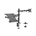 Brateck LDT66-C024ML / Držiak monitora a laptopu / dve ramená / nosnosť 9 + 4 kg / VESA 75 amp; 100 (BRLDT66C024ML)
