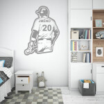 Veselá Stena Samolepka Baseballový dres Farba: fialová, Veľkosť: 100 x 72 cm