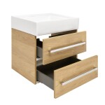 Kúpeľňová skrinka s umývadlom SAT Cube Way 60x53x46 cm dub Hickory mat CUBE46602DHSATCW CUBE46602DHSATCW