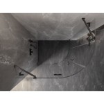 MEXEN/S - Lunar sprchovací kút štvrťkruh krídlový ľavá 100 x 80, transparent, grafit kartáčovaná 833-100L-080P-66-00
