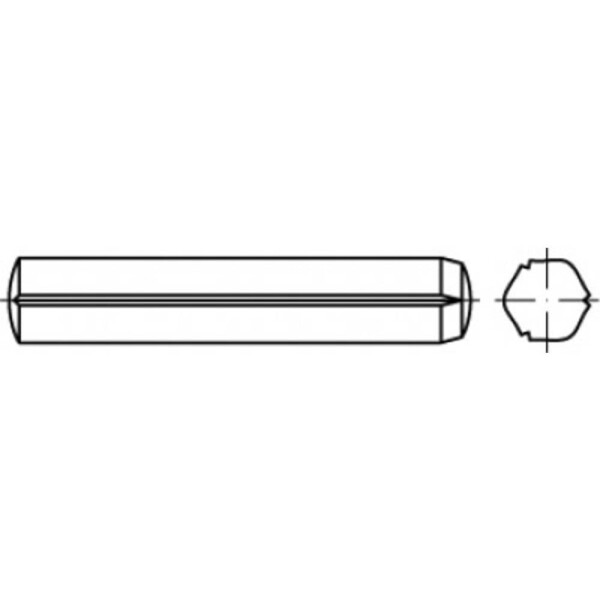 TOOLCRAFT TO-5437365 valcový ryhovaný kolík 2 mm ocel 250 ks; TO-5437365