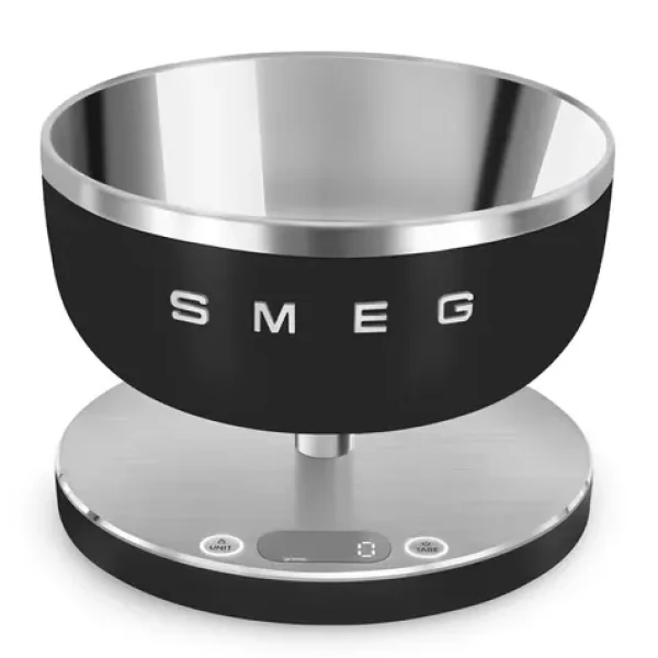 SMEG Collezione KSC01BLMWW čierna / Kuchynská váha / do 5 kg / misa 1,8 l / LED displej (KSC01BLMWW)