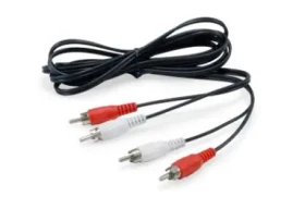 Equip Audiokábel čierna / Audio kábel / 2x RCA (M) - 2x RCA (M) / 2,5 m (147094)