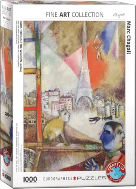 EUROGRAPHICS Puzzle Paríž cez okno - detail