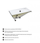 OMNIRES - MERTON akrylátová sprchová vanička obdĺžniková, 90 x 100 cm biela lesk /BP/ MERTON90/100/PBP