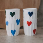 Eulenschnitt Porcelánový hrnek Hearts 290 ml – dark blue
