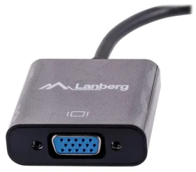 Lanberg AD-0006-BK čierna / Redukcia / Mini DisplayPort (F) na VGA (M) / 0.2 m / 1920×1200 / 60 Hz (AD-0006-BK)