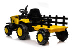 Mamido Mamido Detský elektrický traktor s vlečkou 12V 7Ah žltý