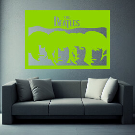 Veselá Stena Samolepka The Beatles Farba: zelená, Veľkosť: 80 x 55 cm