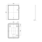 AQUALINE - SWIDA zrkadlo s LED osvetlením 60x80cm, dotykový senzor, stmievateľné, čierna mat SW060