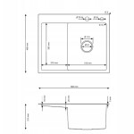 VELAZO VELAZO - Oceľový drez 58 x 48, grafit, s odkvapkávačom VELAZ5848RB