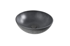 Umývadlo na dosku SAT Cemento 42x42 cm antracit bez prepadu CEM4242A CEM4242A