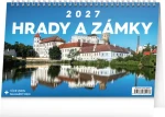 NOTIQUE Hrady a zámky 2027 / Stolný kalendár / 23,1 × 14,5 cm