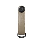 Kľúčenka Orbitkey Pebbled Leather Key Organiser Ecru