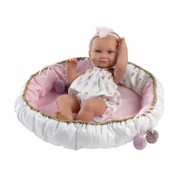 Llorens 73806 NEW BORN HOLČIČKA - realistická bábika bábätko s celovinylovým telom - 40 cm
