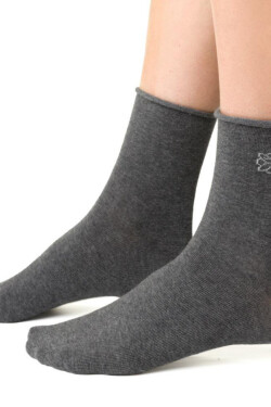 Dámske vzorované ponožky 099 MELANŽOVĚ ŠEDÁ 35-37