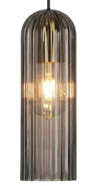 Domoletti Catalo čierna/dymová / Závesné svietidlo / E27 (P22026S black/smoky)