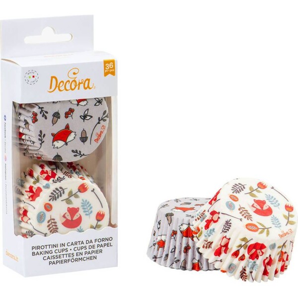 Košíčky na muffiny 36 ks líška - Decora - Decora