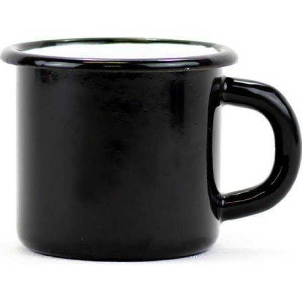 Belis Smaltovaný hrnček 8 cm/0,35 l čierny/biely, vyrobené pre BELIS/SFINX - Belis - Belis