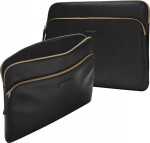 Dbramante Paris+ Pebbled full-grain leather sleeve for MacBook Pro 14'' and 14'' Notebook - Night Black