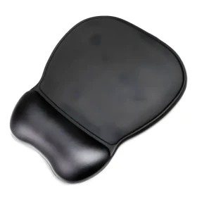 Wozinsky Ergonomická podložka s opierkou zápästia čierna / Podložka pod myš / Gél / Eko koža / Protišmyková