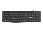 Natec Nautilus čierna / drôtová klávesnica / US / USB / 1.8 m (NKL-1950)