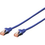 Digitus DK-1644-020/B RJ45 sieťové káble, prepojovacie káble CAT 6 S/FTP 2.00 m modrá bez halogénov, krútené páry, s ochranou, samozhášavý 1 ks; DK-1644-020/B