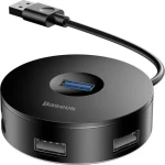 Baseus CAHUB-F01 čierna / USB rozbočovač / 3x USB 2.0 / 1x USB 3.0 (CAHUB-F01)