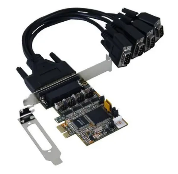 Exsys EX-44384 / Radič / PCI Express / 4X sériový Port DB9 / nízkoprofilová doštička (EX-44384)