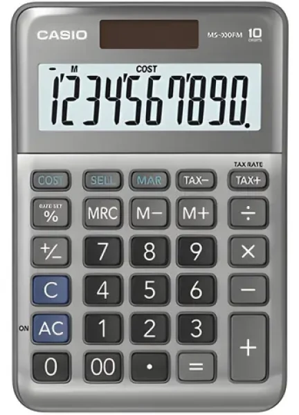 Casio MS 100 FM strieborná / Kalkulačka / stolný / DPH, marža, % (MS 100 FM)