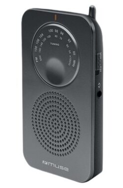 Muse M-01 RS čierna / Vreckové rádio / FM / MW / 3.5mm (M-01RS)