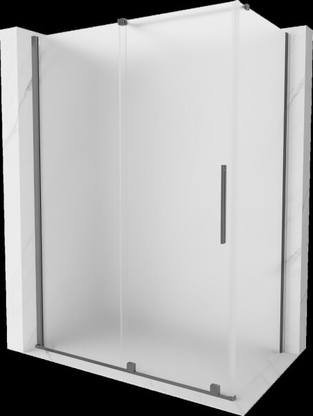 MEXEN/S - Velár sprchovací kút, posuvné dvere 130 x 70, dekor, grafit metal 871-130-070-31-95