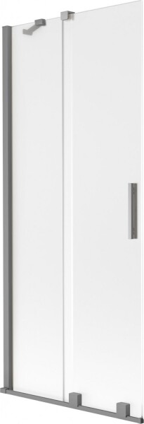 MEXEN/S - Velár dvojkrídlová posuvná vaňová zástena 85 x 150, dekor, grafit metal 896-085-000-31-95