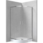 DEANTE - Funkia chróm - Sprchovací kút, polguľatý, 80x80 cm KYP_052K