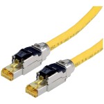 Roline 21.15.1852 RJ45 sieťové káble, prepojovacie káble CAT 8.1 S/FTP 2.00 m žltá dvojžilový tienený, bez halogénov, samozhášavý 1 ks; 21.15.1852