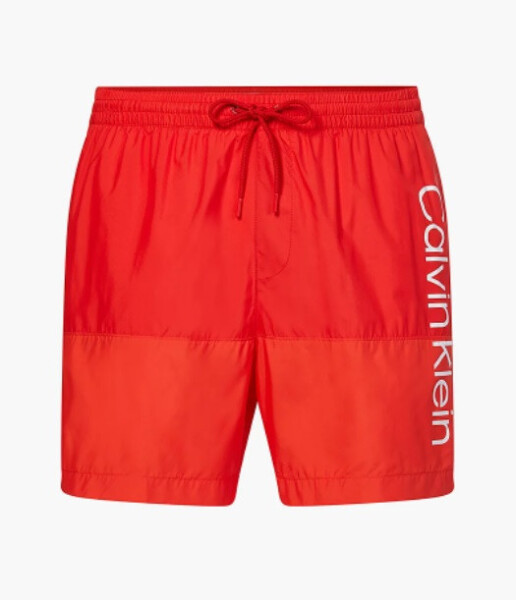 Pánske kúpacie kraťasy - KM00729 XNL - červená - Calvin Klein M červená