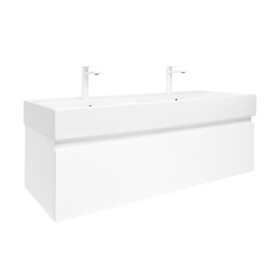 Kúpeľňová skrinka s umývadlom SAT B-WAY 119x30x45 cm biela lesk BWAY120WU2BB BWAY120WU2BB