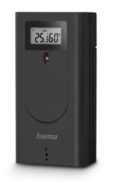 HAMA Brac bezdrôtový senzor k HAMA meteostaniciam čierna / vonkajšie použitie / teplota / vlhkosť (222237)